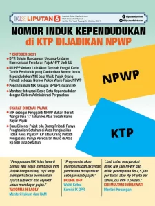 Dirjen Pajak Tetapkan NIK Sebagai NPWP