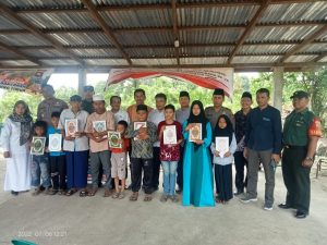 Polsek Mendahara Ulu Berikan Santunan ke Anak Yatim Piatu
