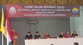 Ujian Calon Advokat yang digelar pada 25 Februari 2023 di Universitas Batanghari Oleh KAI DPD Jambi (Tambunan/Benanusa)