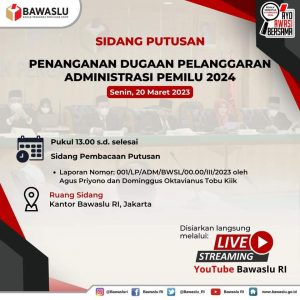 Detik Detik Menanti Putusan Bawaslu RI