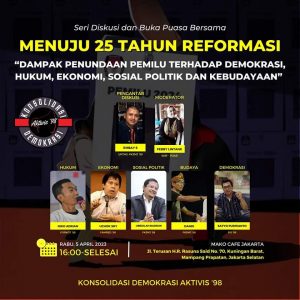 KDA 98 : Pemilu Ditunda, Aktivis 98 Siapkan Pemerintahan Transisi.