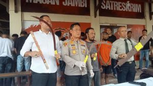 Polresta Jambi Berhasil Amankan 18 Pelaku Tawuran