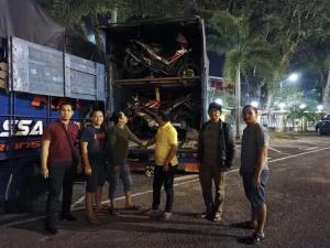 Resmob Polda Jambi Gagalkan Penyeludupan Puluhan Motor Bodong Asal Jakarta