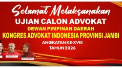 Cetak Advokat Profesional, KAI Jambi Gelar Ujian Calon Advokat Angkatan ke-18