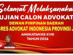 Cetak Advokat Profesional, KAI Jambi Gelar Ujian Calon Advokat Angkatan ke-18